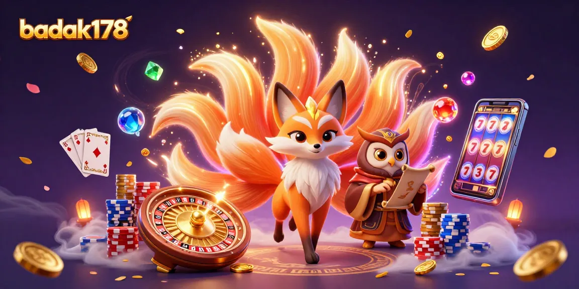 Experience excitement with badak178 as colorful characters and casino elements create a vibrant gaming scene.
