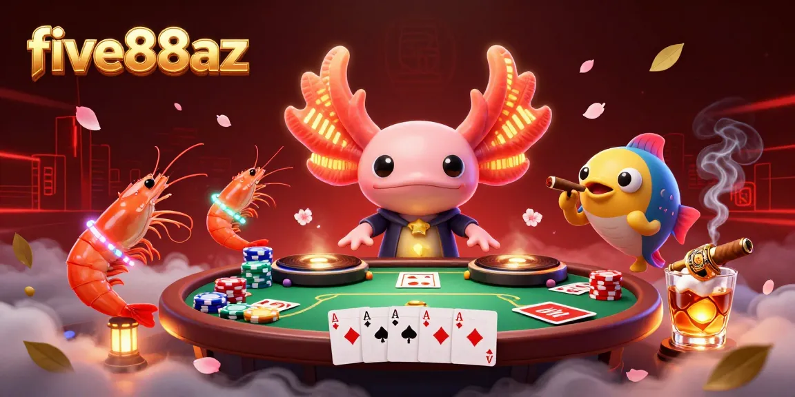 Experience thrilling gameplay at five88az with vibrant characters and poker elements in a dynamic casino scene.