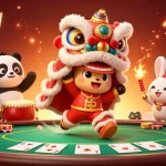 Engage with 11WIN in a lively scene of colorful characters and poker excitement.
