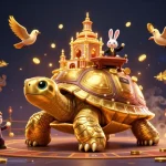 Bet on agen taruhan bola with a stunning golden tortoise casino scene full of excitement.