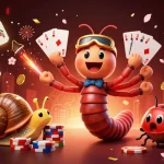Experience the excitement of sicbo with a vibrant gambling scene featuring dynamic characters and playful elements.
