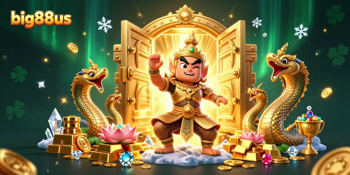 Engage with big88us as you explore a vibrant 3D casino scene filled with treasures and excitement.