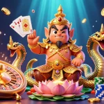 Bet big at ea88 with vibrant 3D casino action featuring gold coins, spinning roulette, and joyous gameplay.
