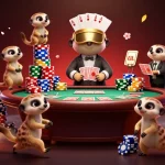 Experience thrilling gameplay at BNG1 casino with animated meerkats managing an exciting card game.
