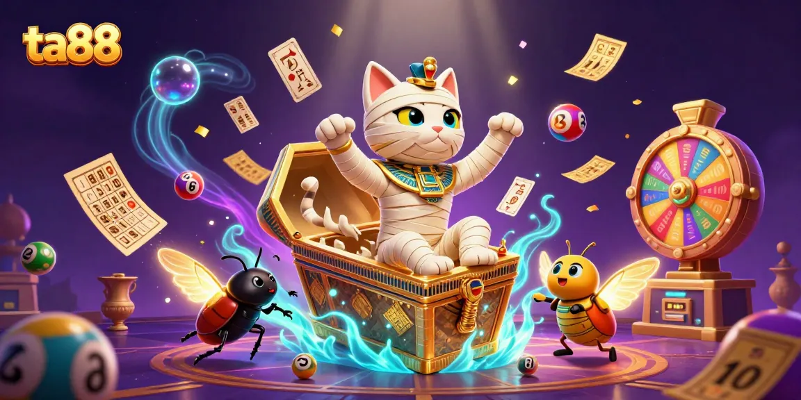 Experience the thrill of ta88 with a vibrant 3D Egyptian casino scene, bursting with energy and excitement.