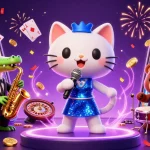 Experience the excitement of five88 with a vibrant casino scene featuring lively characters and games.