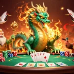 Experience thrilling gameplay at DA88, featuring a dragon, turtles, and lucky cranes in action.