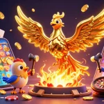 Engage with UK88's vibrant casino world featuring a molten phoenix and thrilling gaming elements.